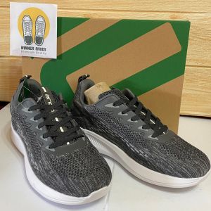 Sepatu sneakers ANDO Macron Abu tua/abu Size 39-43