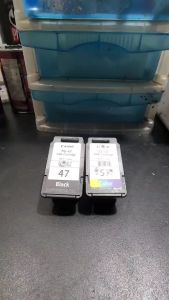 canon 47 57 ตลับหมึกเปล่า ผ่านการใช้งานมาแล้ว เอาไปเติมหมึก หรือ ติดTank เหมาะสำหรับช่าง