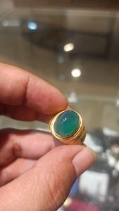 batu bacan doko kristal ring perak