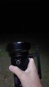 Dual Light Source Tactical Flashlight 30LED & LEP 10000LMS Power Rechargeable Searchlight with Power Bank for Self Defense