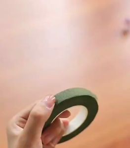 เทปพันก้าน 12 มม สีเขียว สำหรับพันดอกไม้ (พร้อมส่งจากไทย)