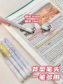 Dianshi DS805S Mechanical Fluorescent Pen Set Retro Colors Replaceable Core Macro Brand Eye Protection Writing Tool for Students. 