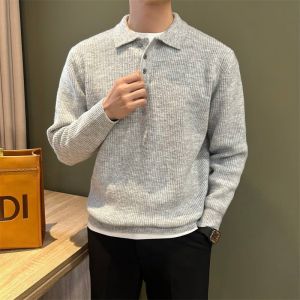 ZHUOCAN | Korean Style Old Money Aesthetic Polo Neck Sweater