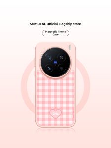 Smyideal | Heart Grid Pattern Simple Luxury Unique Mobile Phone Case