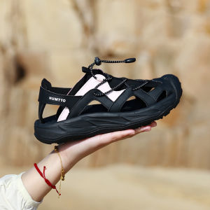 รองเท้าชายหาดใส่กลางแจ้งสำหรับผู้หญิงรองเท้าลุยน้ำแบบใหม่ฤดูใบไม้ผลิและฤดูร้อนอย่างเป็นทางการรองเท้าแตะรัดส้นปิดหัวน้ำหนักเบากันลื่นระบายอากาศได้ดีสำหรับสะเทินน้ำสะเทินบก