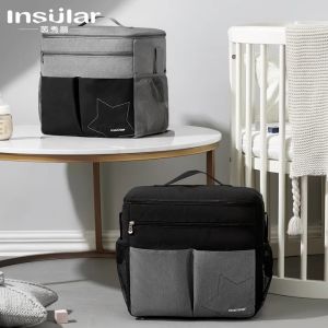 INSULAR Diaper Bags Baby Stroller Organizer Bag Shoulder/Tote Maternity Nappy Bag Adjustable Strap