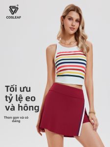 COSLEAF | Bộ Đồ Thể Thao Thông Gió Chống Nhìn Trộm với Áo Ngực có Đệm và Chân Váy cho Golf Yoga Fitness