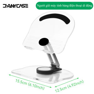 DANYCASE Giá đỡ máy tính bảng chủ với 360 đế xoay Tương thích với iPad Samsung để bàn điện thoại máy tính bảng rõ ràng có thể điều chỉnh chủ