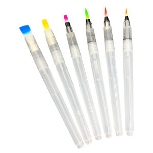 SeamiArt ปากกาน้ำทรงบาร์เรล 6 ชิ้น รูปแบบขนาดใหญ่ สำหรับงาน สีน้ำ วาดภาพตัวอักษร"