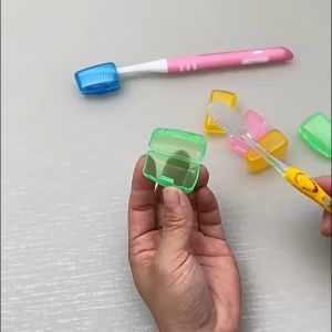 5 ชิ้น 5 สี พกพา ฝาผ้าครอบหัว พร้อมส่ง ที่ครอบแปรงสีฟัน