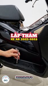 Thảm Lót Sàn Xe AirBlade / AB 125/160 đời 2022-2025 Gác chân trước Air Blade) - Cao su Inox Xi Crom Carbon