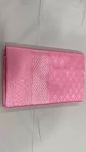 Pink Colour Lichi Silk Saree (delivery 2-5 days)