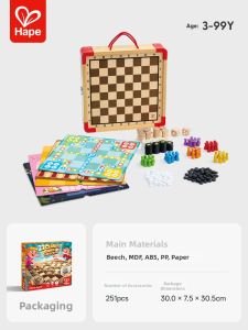 Hape | Childrens 22-in-1 Board Game Set