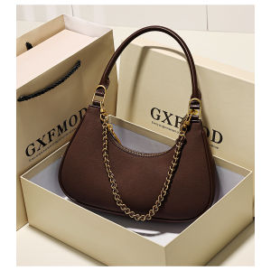 GXFMOD Womens Underarm Bag Simple Commuter Single Shoulder Crossbody Bag Fashionable Chain Design Early Autumn New Model