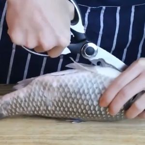 Gunting Dapur Pelbagai Fungsi Knife Stainless Steel Kitchen Meat Cutting Scissors Opening Bottle 多功能锋利鱼骨剪鸡骨剪