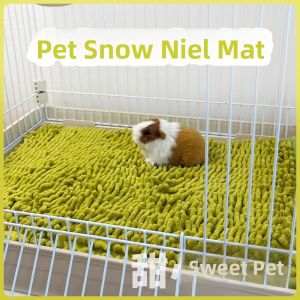 Pet Guinea Pig Warm Short Plush Floor Mat Rabbit Cage Pad Dragon Cat Nest Cozy Home Decorative Item for Small Pets