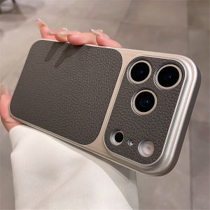 other | Luxury Matte Leather Texture Phone Case For iPhone 17 16 15 14 13 12 11 Pro Max Air Lens Protection Shockproof Bumper Back Cover