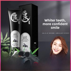 Tmalls Choice Bamboo Charcoal Toothpaste Whitening Freshening Breath Stain Removal Dental Care Oral Health Anti-Plaque