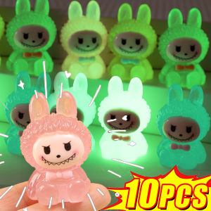 【🔥Hot🔥】Labubu Luminous Doll Ornament Micro Landscape DIY Decoration Cartoon Blind Boxes Children Toy Gift Home Desktop Car Decor
