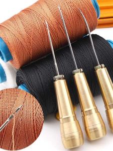 Handmade Shoe Repairing Steel Needle Set Straight Hole Shoe Bottom Mounting Shoe Repairing Hand Tool Kit for Home Use