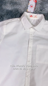 Áo Sơ Mi Cộc Tay Bé Trai Waldo Riomio Vải Thô Hàn Cotton 100% Thấm Hút Tốt Thiết Kế Basic Trắng Dễ Mix Size 5/6–10/11 (20–40kg) RA660