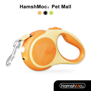 HamshMoc Adjustable Dog Leash Retractable Pet Walking Leash LED Light With Anti Slip Handle For Small Medium Larges Dogs Outdoor