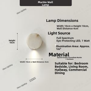 Spanish Natural Marble Recessed Spot Wall Light