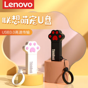 Lenovo Cute Cat Claw USB Flash Drive 64G Female Student to Phone and Computer Cartoon Good-looking Genuine Goods USB Flash Drive 32G
