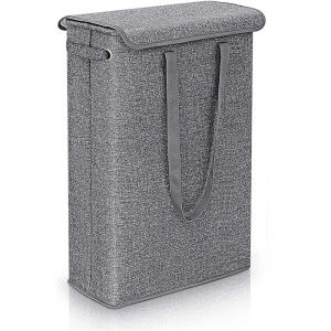 45L thin laundry basket with cover narrow hand fine hand dirty laundry basket bedroom kindergarten whole basket storage ba