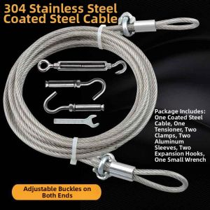 Jiaxun | Windproof Indoor & Outdoor Stainless Steel Coated Thick Wire Clothesline