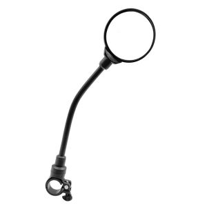 Handlebar Rearview Mirror with Bendable Arm and Adjustable Fit for All Bike Types