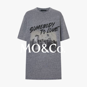 MO&Co. | Short Sleeve Loose Fit Retro Rock Printed T-Shirt