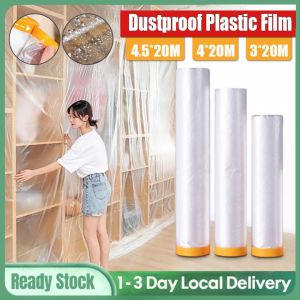 20 M Furniture Anti Dust Cover Disposable Plastic Cover Furniture Sofa Dustproof Film Protective Cover Appliance  dust film decoration plastic protective film cover dustproof sofa dustproof film plastic cover bedspread