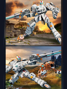 Xin Nan Xing Transforming Tiger White Tiger Toy Robot Model Doll Collectible Toys for Children Educational Building Blocks Gifts