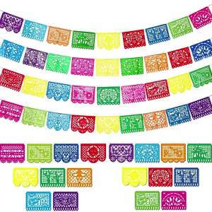 Biểu Ngữ Papel Picado Đầy Màu Sắc Día De Los Muertos Đồ Trang Trí Tiệc Mexico Cho Lễ Hội Sinh Nhật Tiệc Chào Đón Em Bé Người Lớn Halloween
