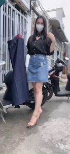 Váy chống nắng vải jean cao cấp chất vải dày mềm thoáng mát chống nắng cực tốt - Shop Kim Yến 5