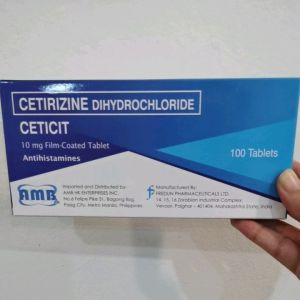 Cetirizine 10mg tablet CETICIT Antihistamine for allergy - 100 tablets