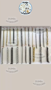 Accesories Tas Rantai & Gaitan RG010 NEKEL HITAM (120 cm - TERMASUK PENGAIT) Tas Wanita (IMPORT)