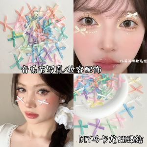 Fresh Macaron DIY Hair Clip Butterfly Knot Ribbon Decorations Nail Art Hair Accessories INS Style Beauty Tools Makeup Artist