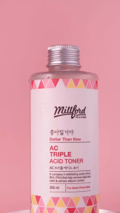 Toner da dầu mụn MILLFORD cấp ẩm phục hồi da Nước cân bằng AHA BHA PHA hỗ trợ giảm dầu mụn dưỡng trắng da