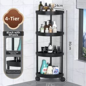 MINGZHIYIFAN | No Drill Floor Bathroom Storage Rack