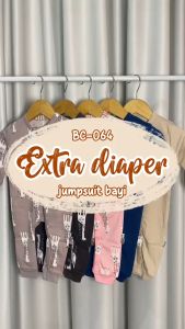 Sleepsuit Baby Perempuan Baju Bayi Baru Lahir BABY LEON Jumsuit Bayi Laki Laki Sleepsuit Kancing Miring Extra Diaper BC-064