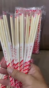 Sumpit bambu ANTIQ 6mm x 20cm merk antiq isi 50 pasang higienis kuat bersih kokoh dan tanpa pemutih premium