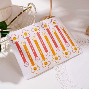 100Pcs Long Flower Pattern Cake Baking Sealing Sticker DIY Decoration Gift Labels Sticker