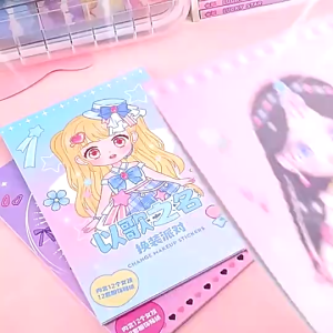 Buku Stiker DIY Fashion Ganti Baju Sticker Dress Up Book Kartun Change Make Up Princess Sticker Book