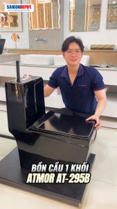 Bàn cầu 1 khối nắp đóng êm chất liệu PP Atmor AT-295B