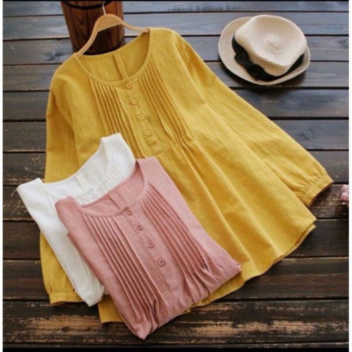 BLOUSE%20KOREA%20BEST%20SELLER//blouse%20dengan%20LD%20110cm,%20cocok%20banget%20buat%20JALAN2%20keluar%20rumah%20-%20Image%206