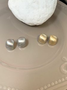 Silver Needle Ball Drop Earrings Fashionable Simple Alloy Circle Stud Earrings for Women Elegant Korean Style Jewelry