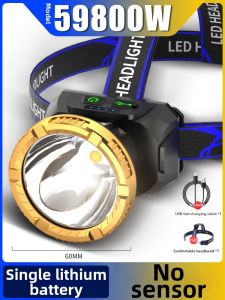 SHENYU | Rechargeable Headlamp Super Bright LED Headlight for Hiking Camping Fishing Outdoor Activities Lightweight Long Lasting Battery USB Charging Waterproof Headlamp