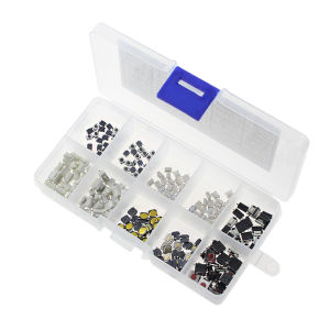 250Pcs 10-Types Tactile Push Button Switch Car Remote Control Keys Button Touch Microswitch